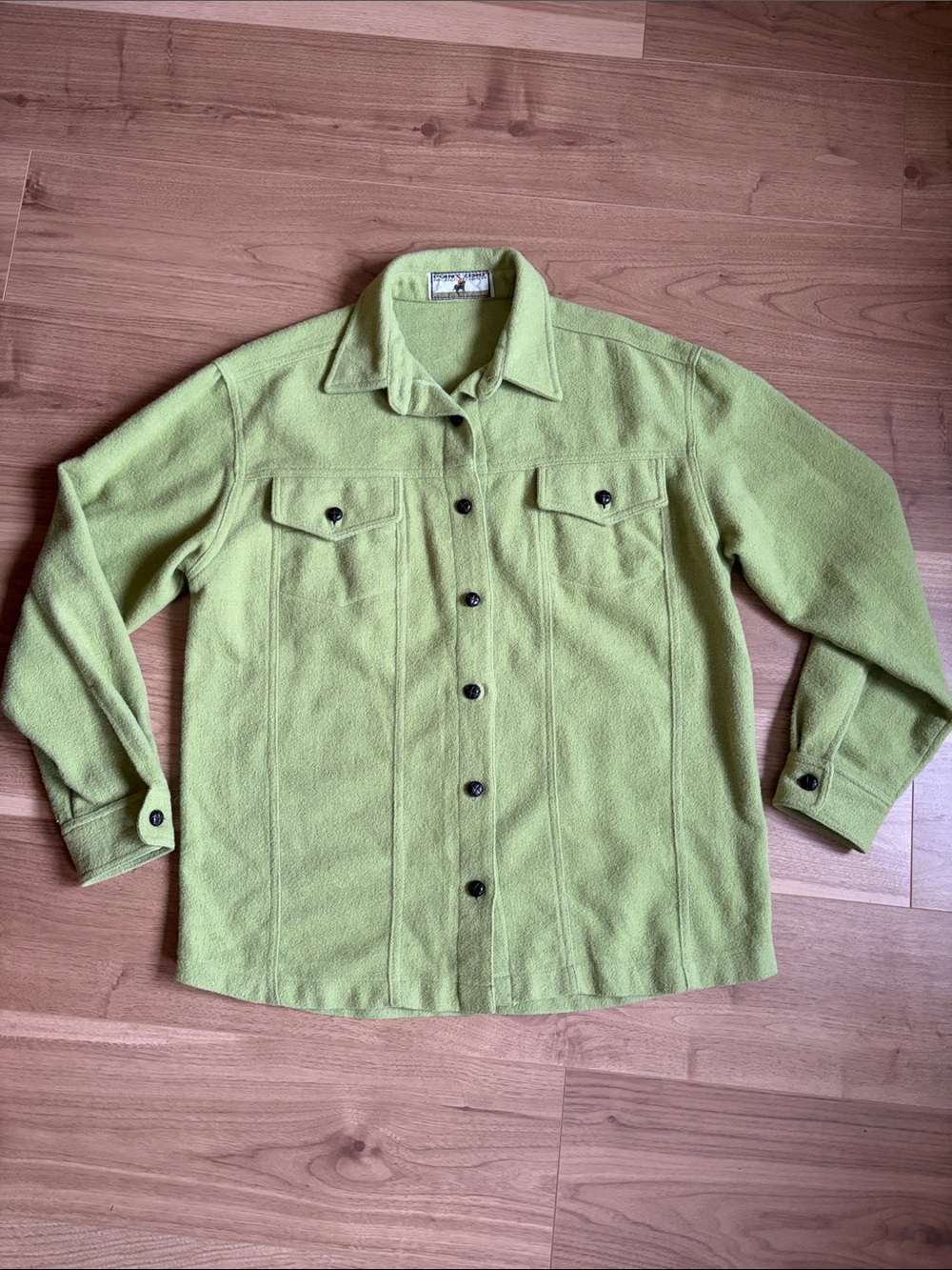 Point Zero x Nicole Benisti Flannel Green Wool Coastal Cowgirl